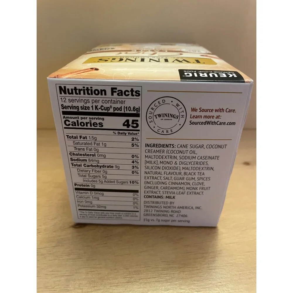 New 12ct Keurig Twinings Chai Latte K-Cup Pods 2 Available